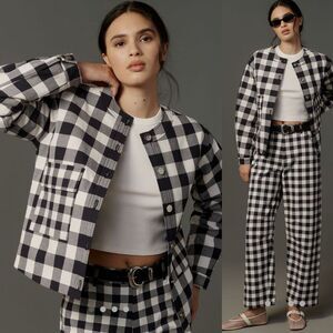 🖤🔥 ALIGNE | Nathan Check Quilted Jacket | large | nwt new | Anthropologie